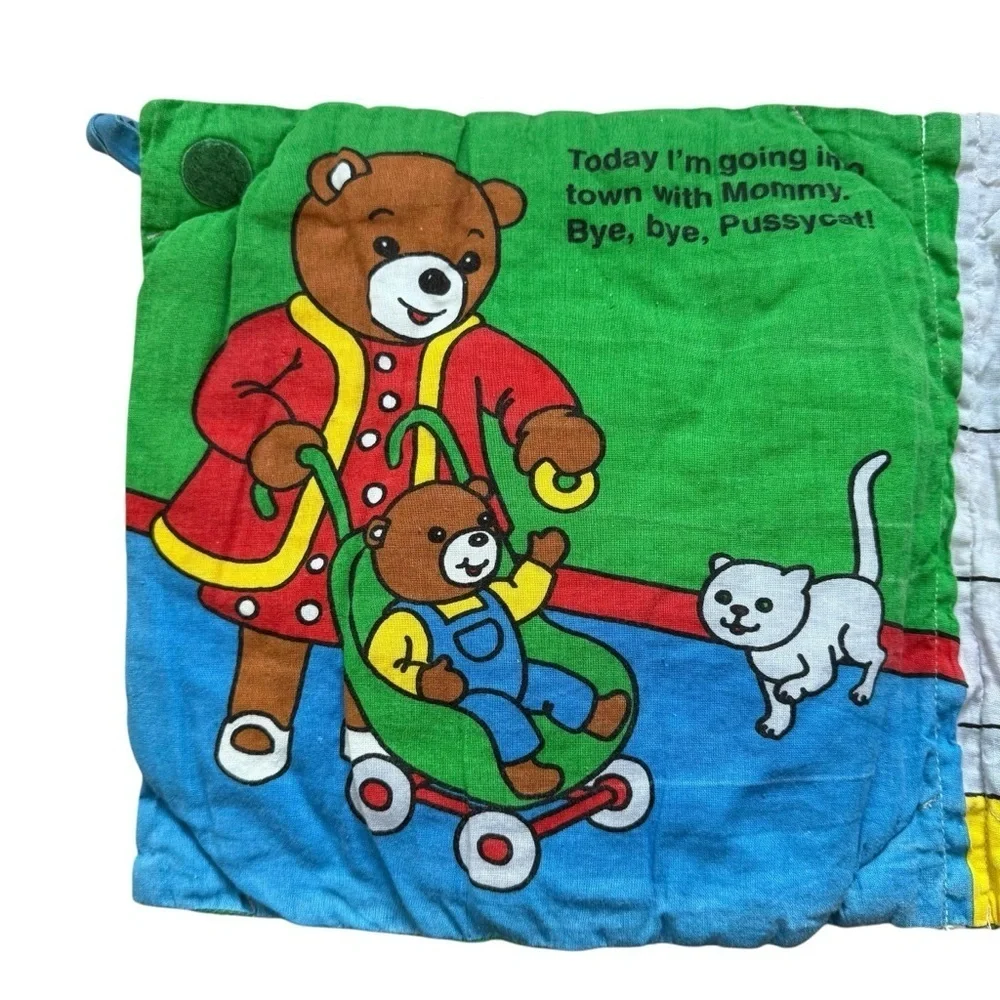 4/$25 Vintage Baby’s First Book Club Teddy’s Day Washable Fabric Colorful Plush